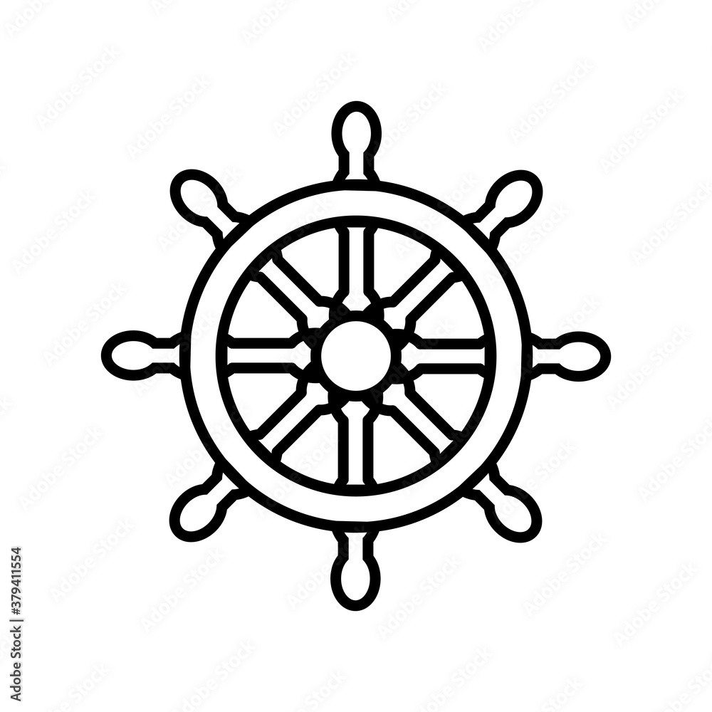 Ship Steering Icon Design Vector Template Illustration Ship Steering Icon Design Vector Template Illustration