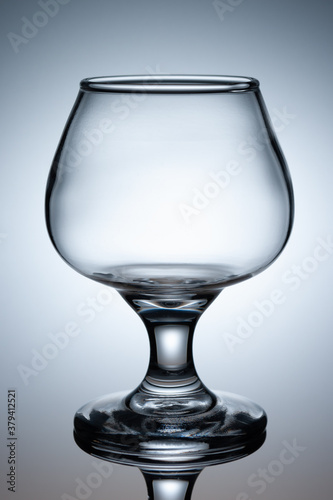 an elegant glassware silhouette on white
