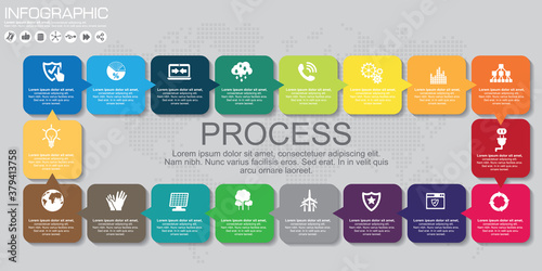Vector next steps arrows for presentations. Process.
