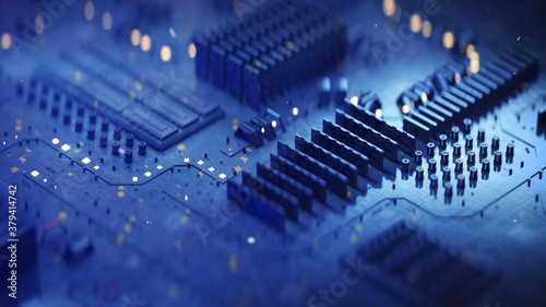 Blue printed circuit board ...