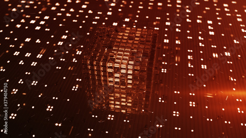 Techno blocks 3D rendering ...