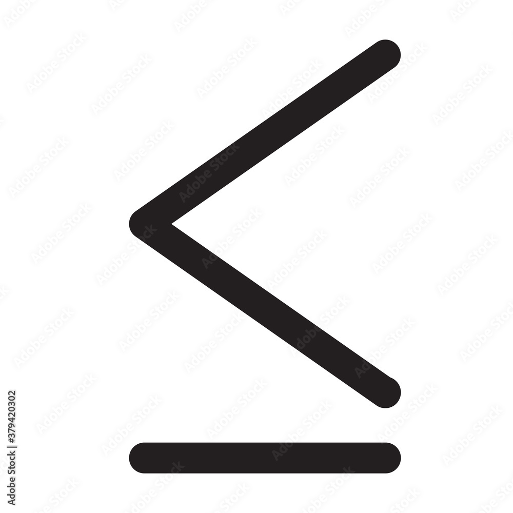 less then basic elements icon on white background. flat style. less then basic elements icon for your web site design, logo, app, UI. Is less than or equal symbol. less then basic elements icon on white background. flat style. less then basic elements icon for your web site design, logo, app, UI. Is less than or equal symbol.