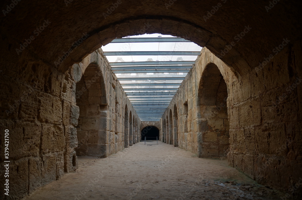 the ancient Colosseum in Tunisia