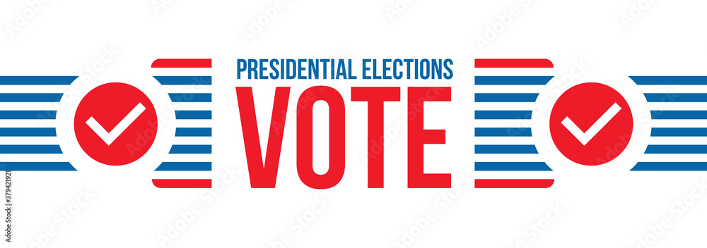 Presidential Election Vote, USA vote 2020 banner Presidential Election Vote, USA vote 2020 banner