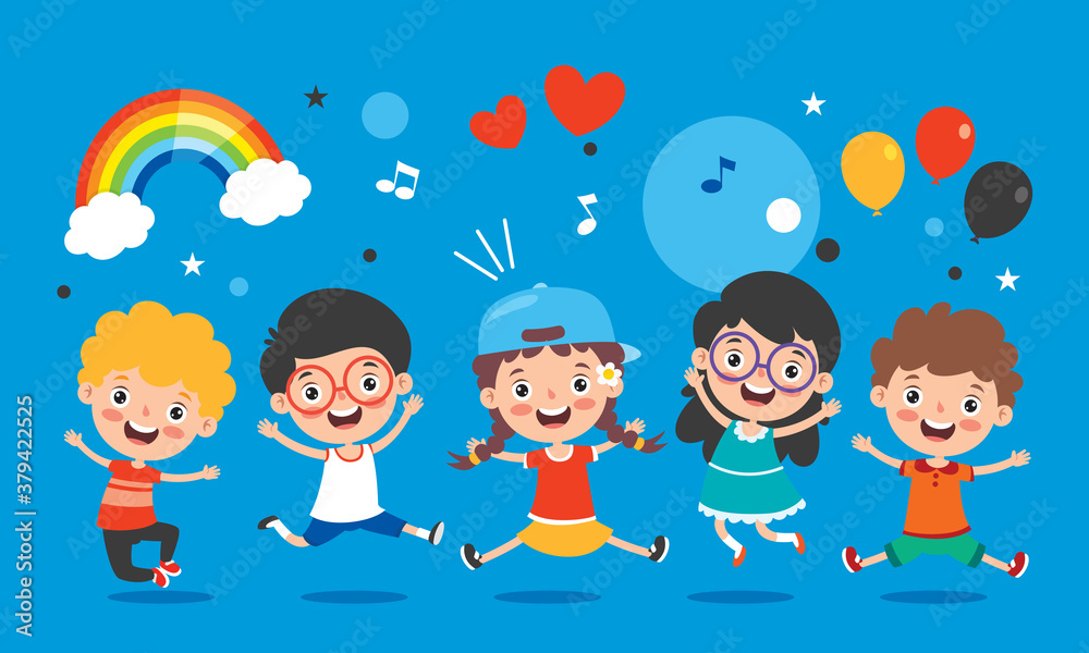 Happy Little Children Having Fun Happy Little Children Having Fun