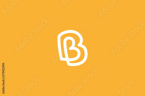 Initial based clean and minimal letter. B logo creative fonts monogram icon symbol. Universal elegant luxury alphabet vector design