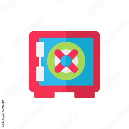 strongbox flat Icon. bank and financial vector illustration on white background