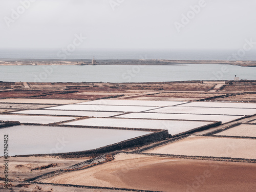 Salinas del Janubio in Lanzarote, Canary Islands, Spain