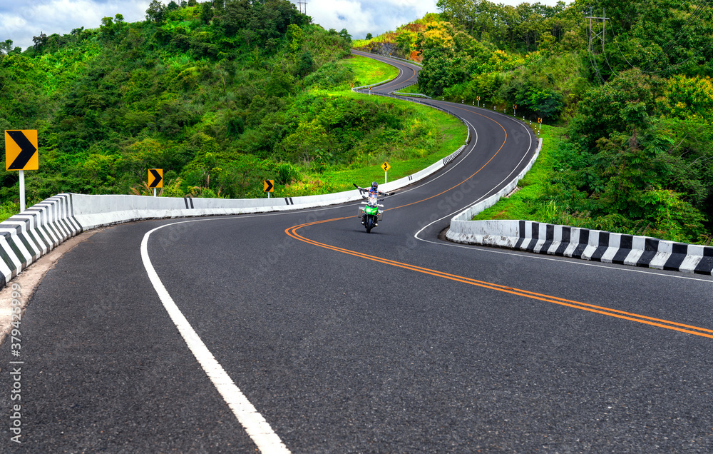 Beautiful Road No.1081, look like number 3 , it is way from Pua to Bo Kluea District, Nan province,Thailand.