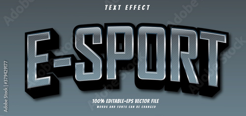 e-sport text effect editable vector file text design vector