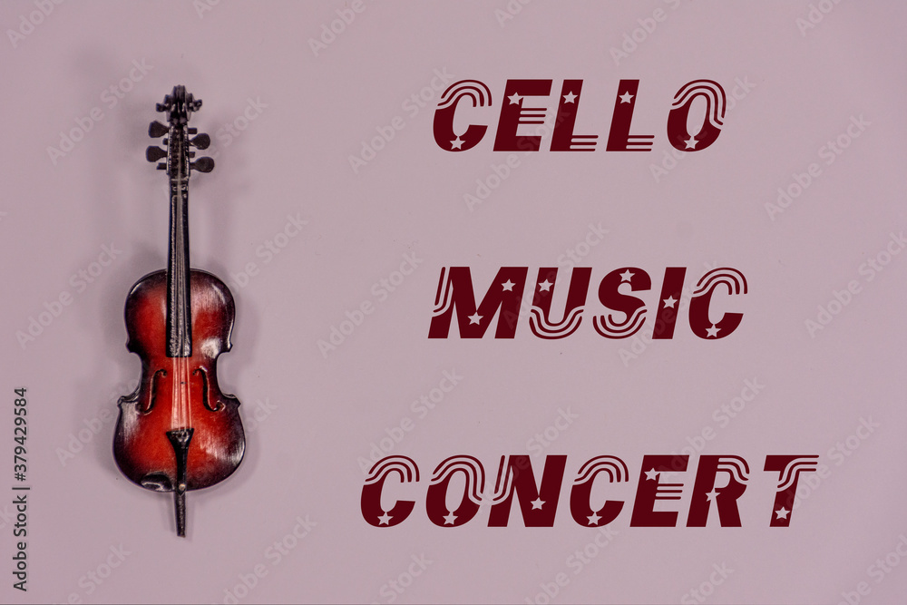 Miniature of a cello with space for writing