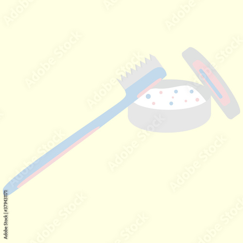 A set of items for oral hygiene. Items for cleaning teeth. Oral hygiene.