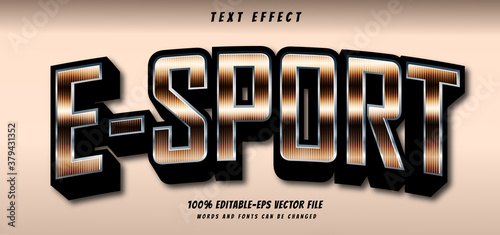 e-sport text effect editable vector file text design vector