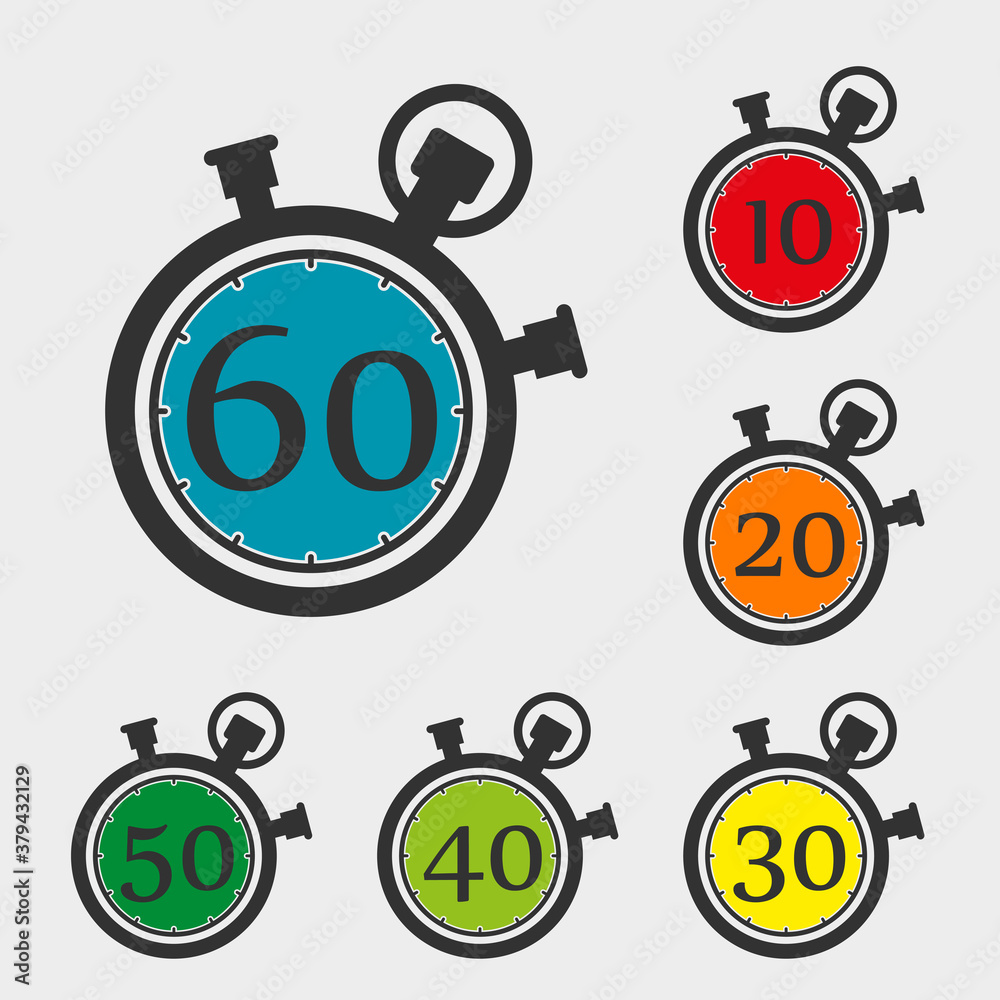 Countdown. Analog timer icons set, illustration, Clock picture, watch icon Countdown. Analog timer icons set, illustration, Clock picture, watch icon