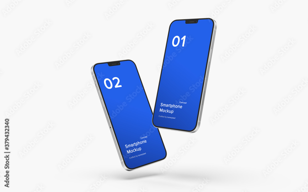 Smartphone Mockup | Fully Editable File, Replaceable Screen, Separated Shadow and Background