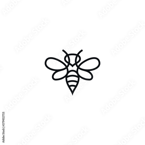 bee  vector line outline art icon