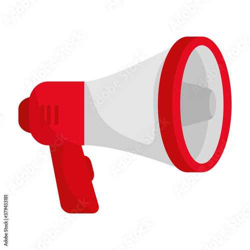 Megaphone icon design, Amplifer speaker bullhorn announce speech message communication and loud theme Vector illustration