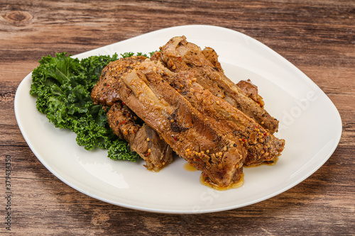 Stewed pork ribs with spices