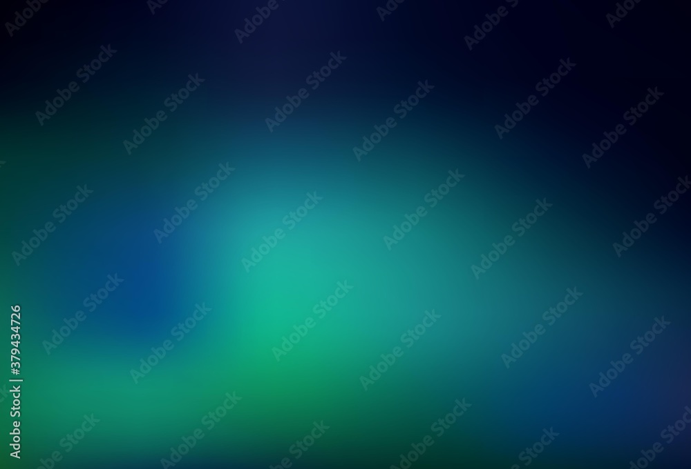 Obraz premium Dark Blue, Green vector abstract blurred background.