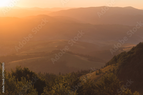 sunrise over the mountains