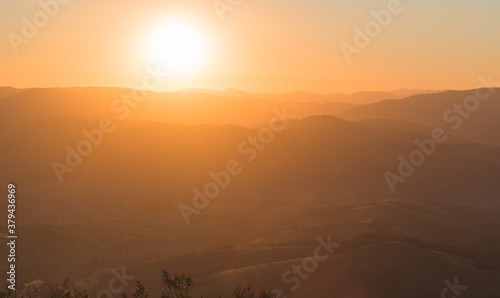 sunrise over the mountains