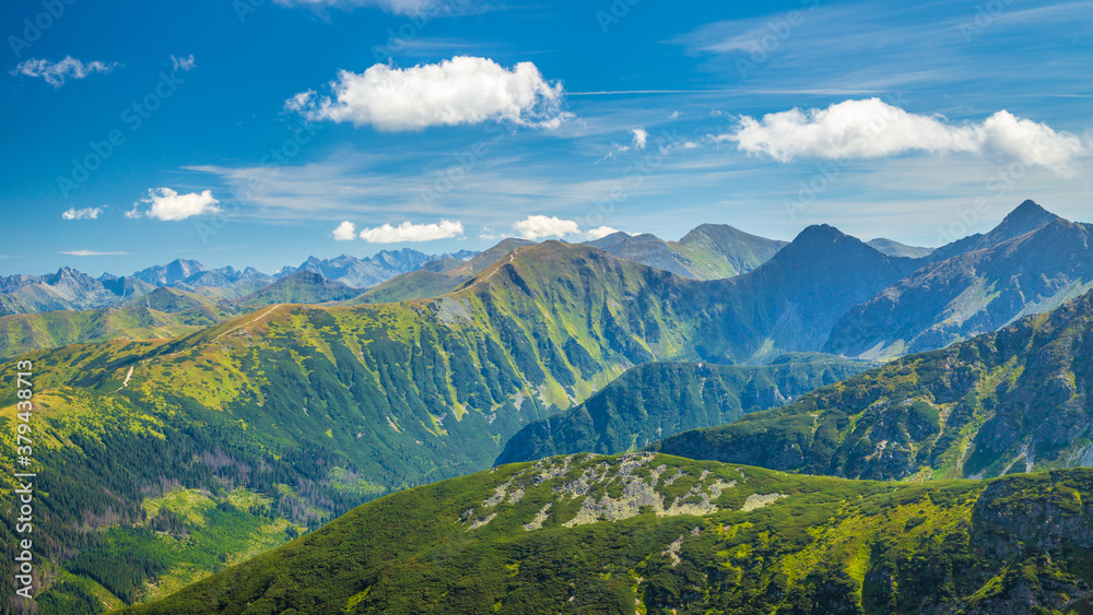 Mountain landscape in Rohace area of the Tatra National Park, Slovakia, Europe.