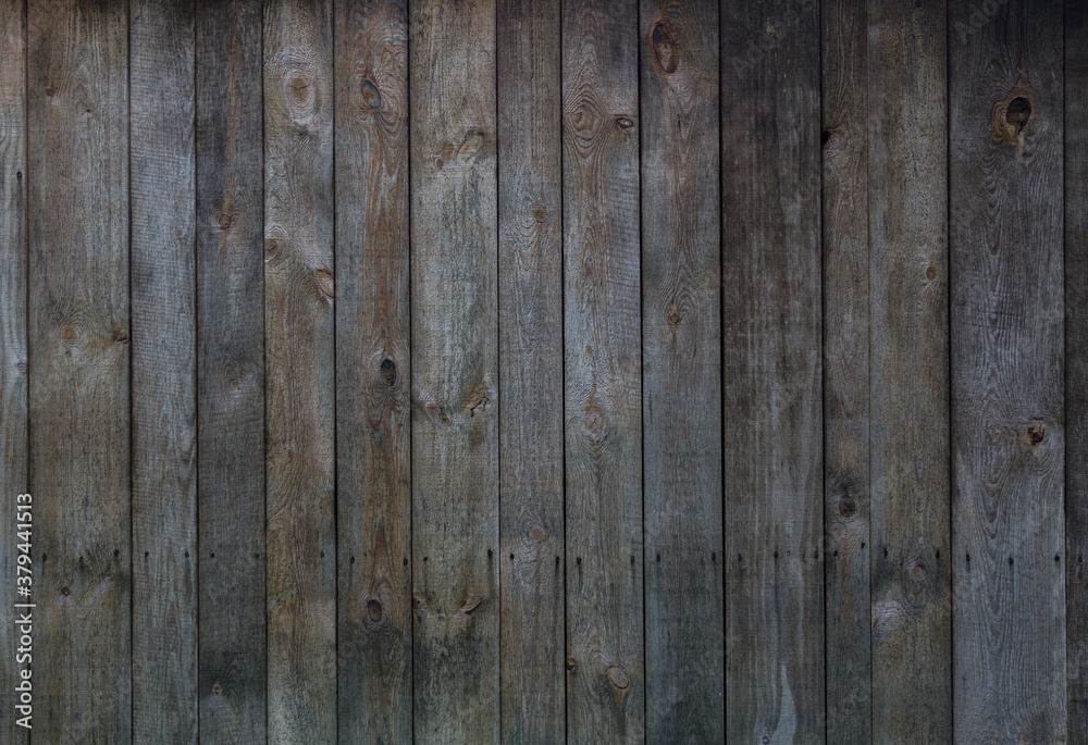 Obraz premium Old grey wooden plank background. Timber board. Grunge image. Board floor. Old rustic wooden texture.