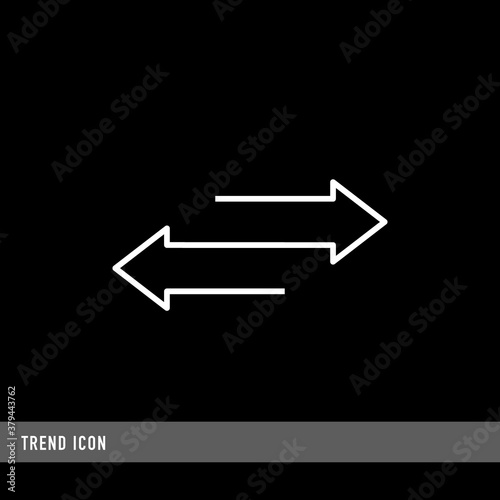 Transfer arrows outline icon. linear style sign for mobile concept and web design.