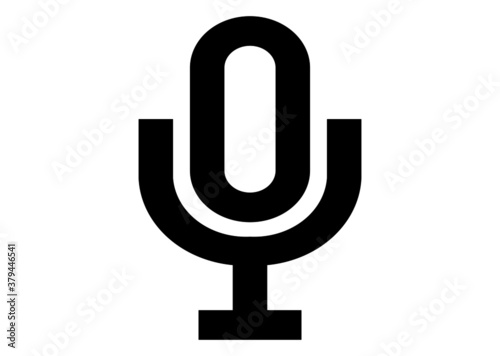 Microphone Icon vector flat design for apps and website