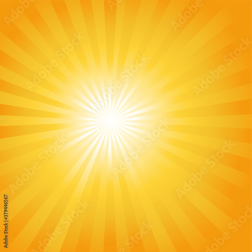 Orange yellow abstract line background Cartoon Style. Big Boom or Sunlight vector illustration.