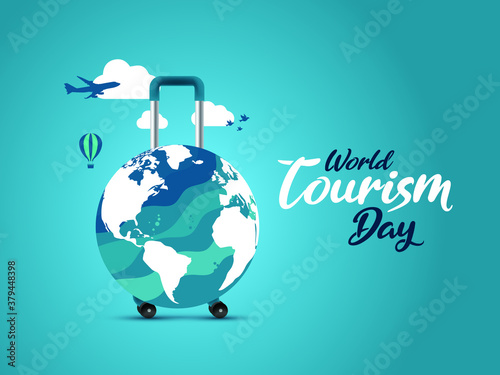 World Tourism Day concept vector illustration. Travel concept background.