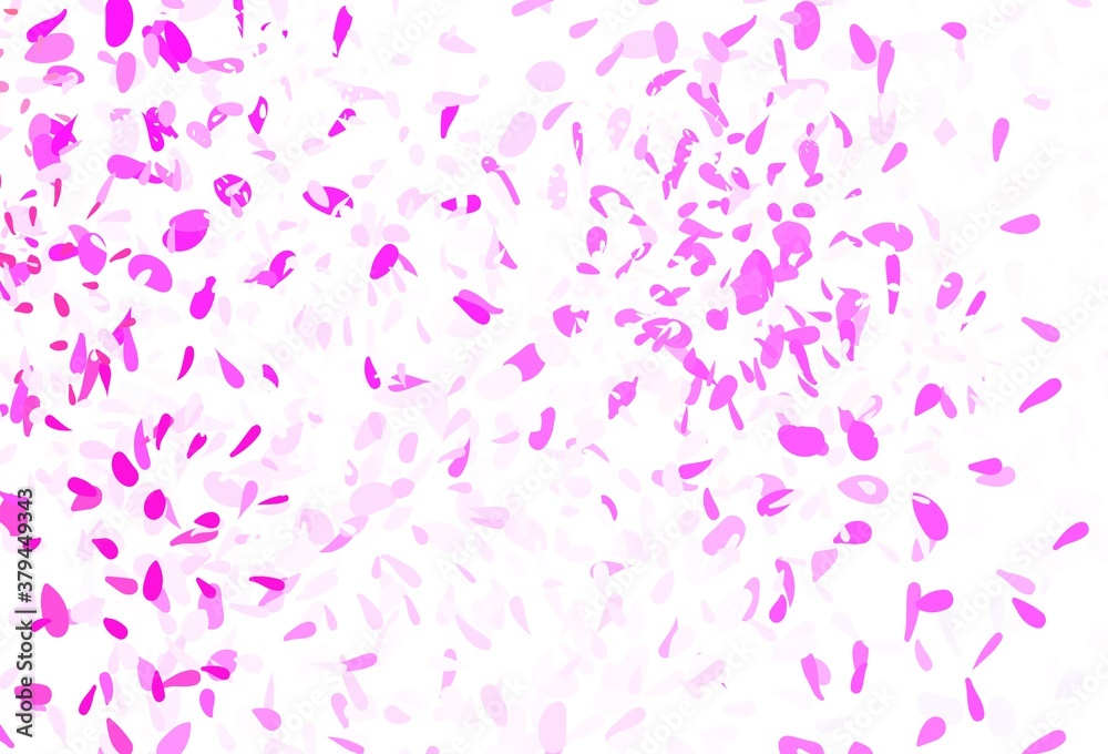 Light Purple, Pink vector abstract pattern with leaves.