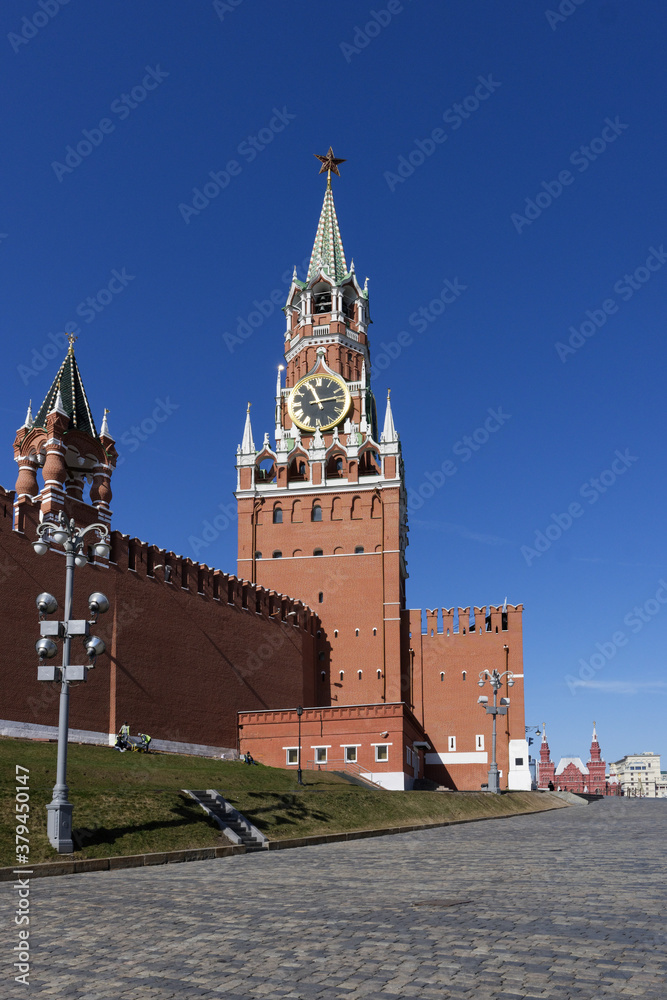 Spasskaya tower of the Moscow Kremlin.