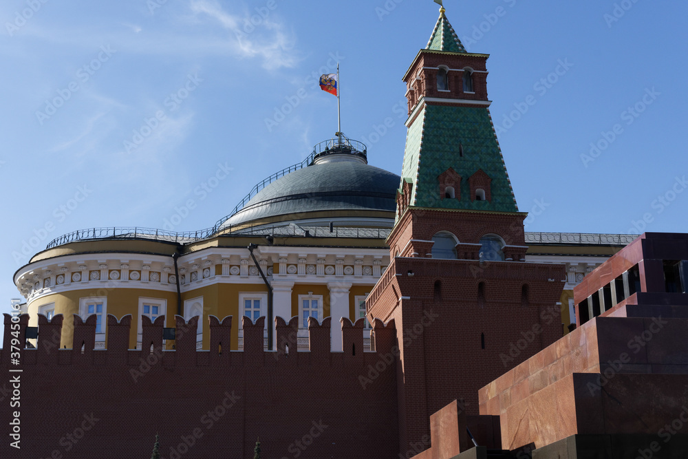 Red Square and Lenin mausoleum in Moscow.