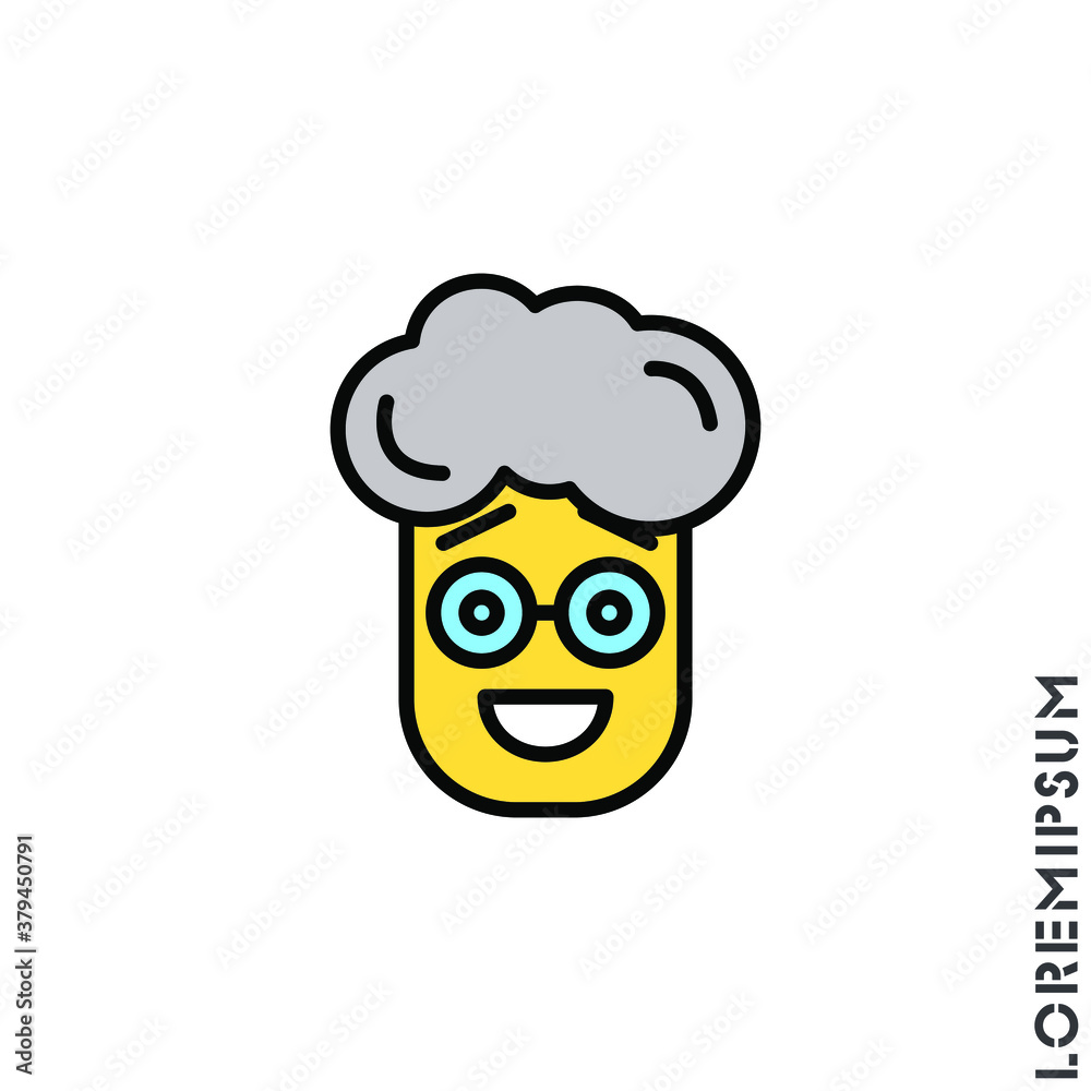 Smile yellow vector boy, man icon, happy symbol with raised eyebrows. style sign for mobile concept and web design. Emoji symbol illustration. Pixel vector graphics - Vector. Smile yellow vector boy, man icon, happy symbol with raised eyebrows. style sign for mobile concept and web design. Emoji symbol illustration. Pixel vector graphics - Vector.
