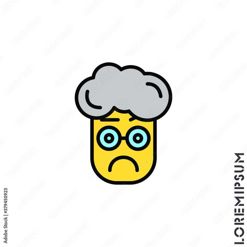 Thinking face emoji yellow boy, man icon. style sign for mobile concept and web design. Emoji pondering face simple vector icon. Symbol, logo illustration. Pixel perfect vector Confused Thinking face emoji yellow boy, man icon. style sign for mobile concept and web design. Emoji pondering face simple vector icon. Symbol, logo illustration. Pixel perfect vector Confused