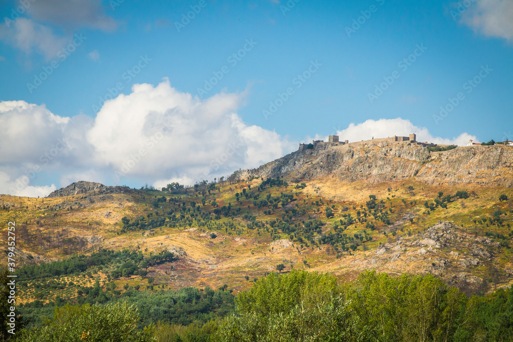 Scenic view of the castle of marvao on the top of a mountain