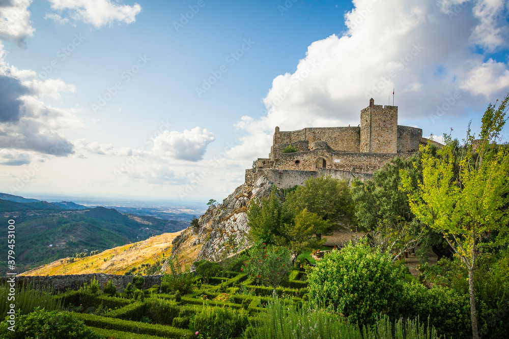 Scenic view of the castle of marvao on the top of a mountain
