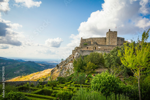 Scenic view of the castle of marvao on the top of a mountain