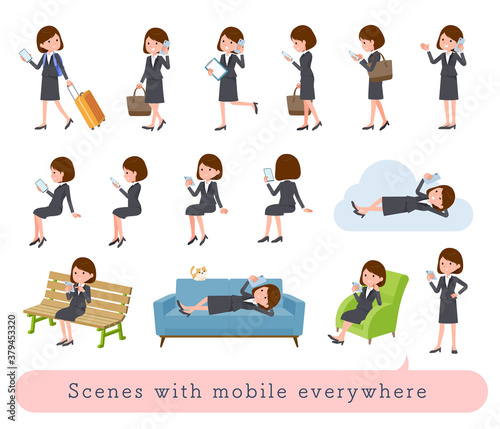 flat type business women_Mobile everywhere