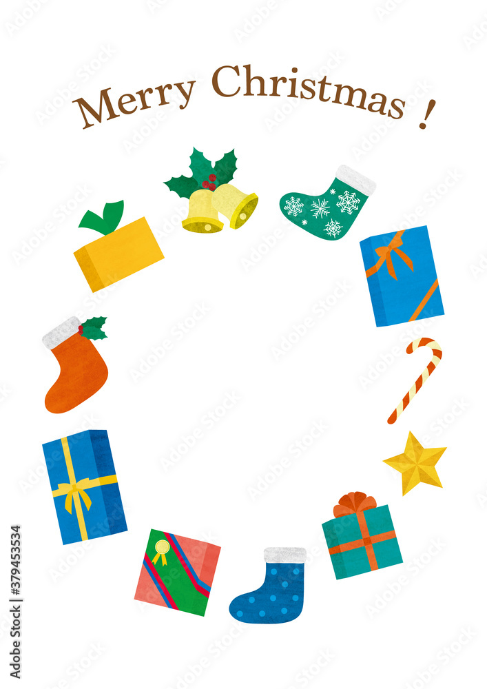 Illustration template of various motifs at Christmas