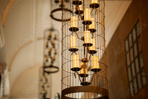 lamp on the wall of the church