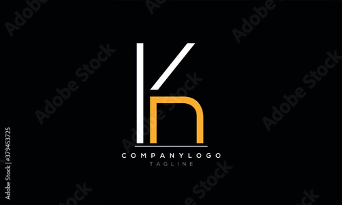 Alphabet letters Initials Monogram logo KN,NK,K and N