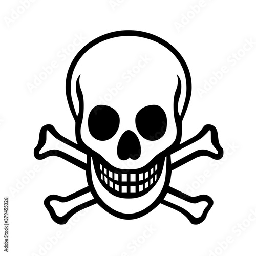 White skull and crossbones icon