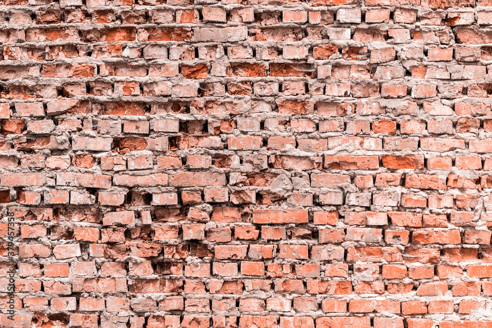 Old crumbled brick wall texture background. Old crumbled brick wall texture background.