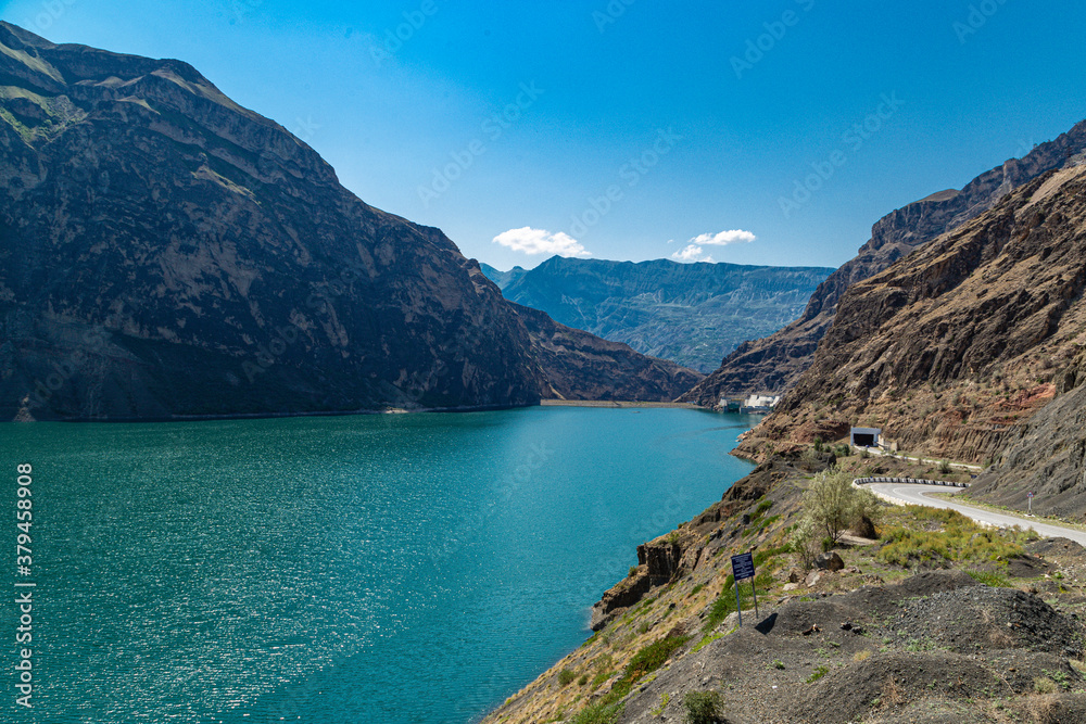 Irganai reservoir in Dagestan republic