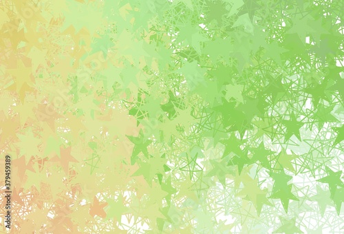 Light Green, Red vector texture with beautiful stars.