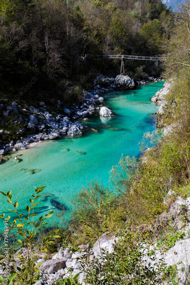 Soca river in Slovenia, landscape Soca river in Slovenia, landscape
