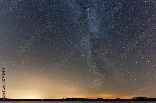 Milky way over lake Saimaa