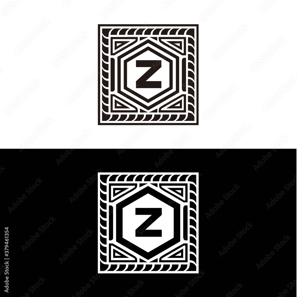 alphabet Z hexagon monogram initial decoration for weddings, letters, initials, game profiles, etc. alphabet Z hexagon monogram initial decoration for weddings, letters, initials, game profiles, etc.